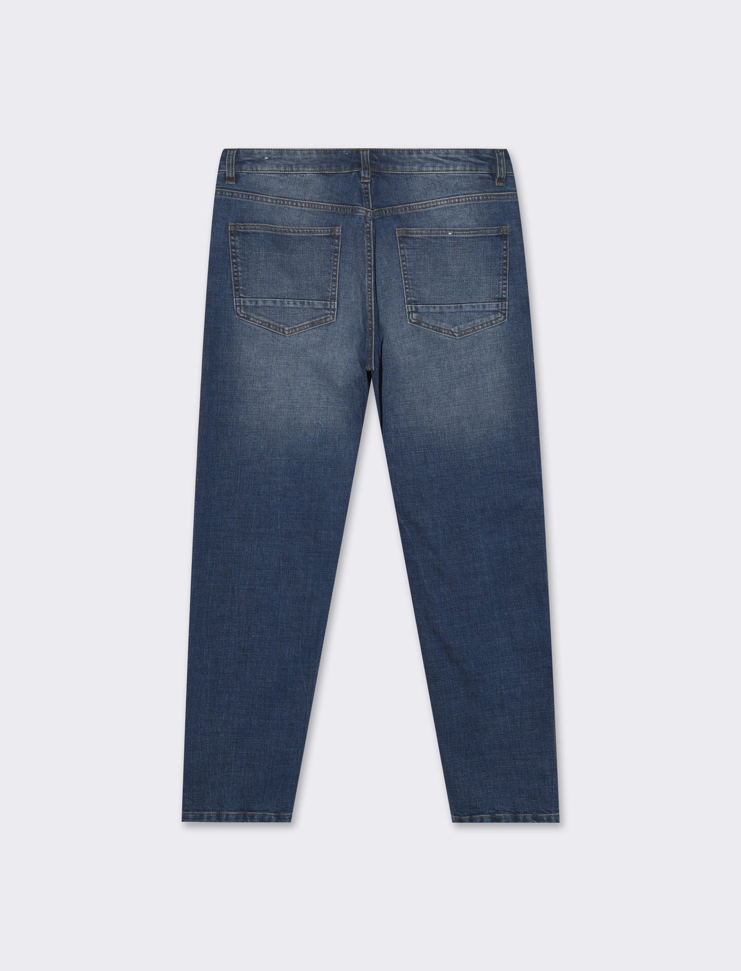 Jeans new carrot fit con abrasioni da uomo - DENIM SCURO