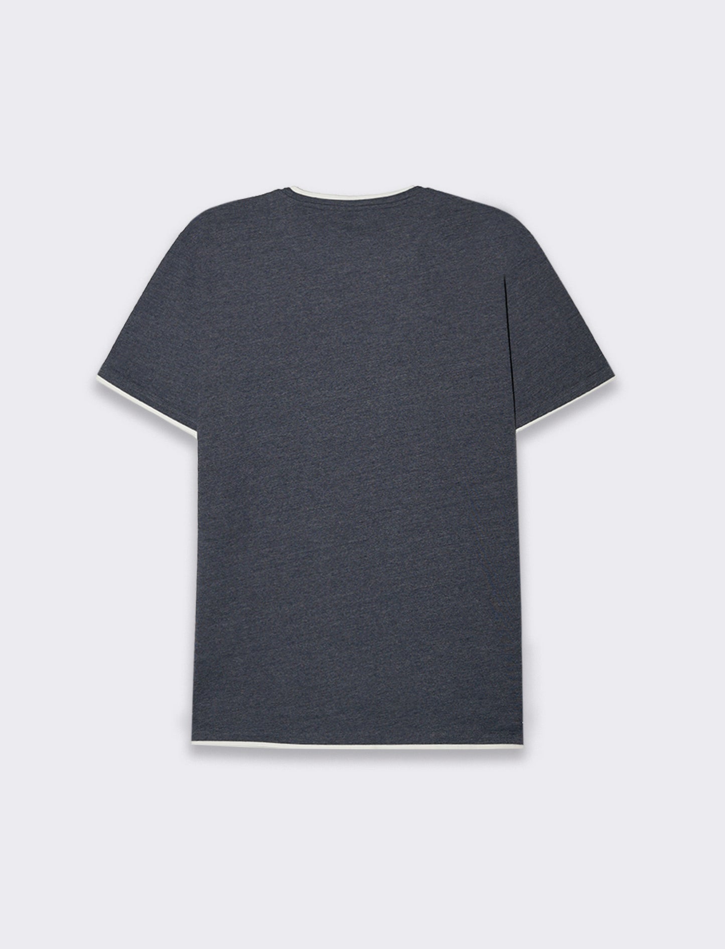 T-shirt effetto melange con tasca da uomo - Blu