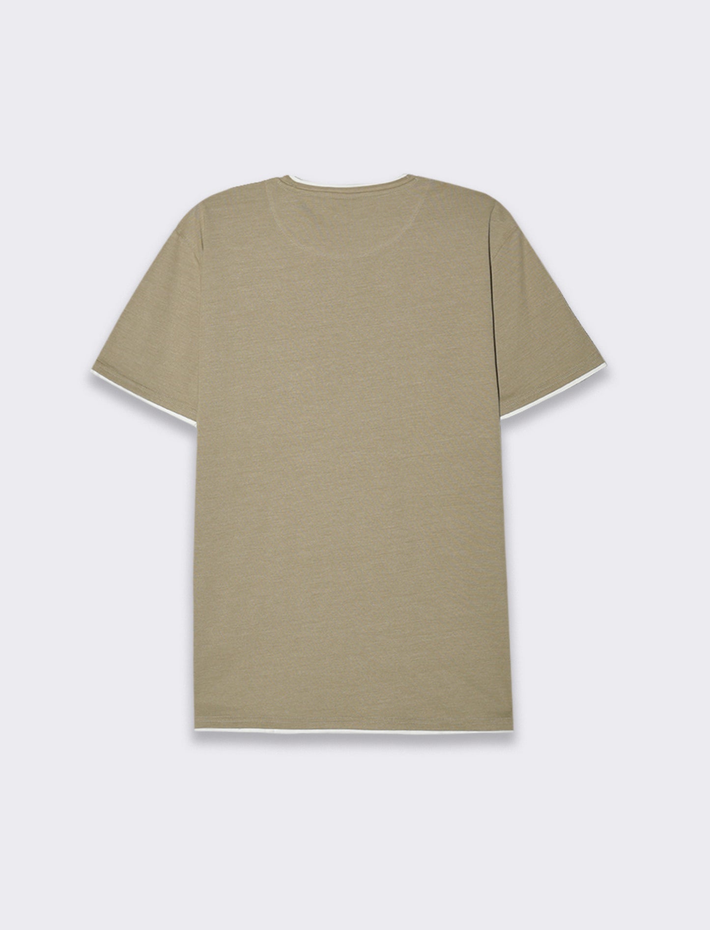 T-shirt effetto melange con tasca da uomo - Verde salvia