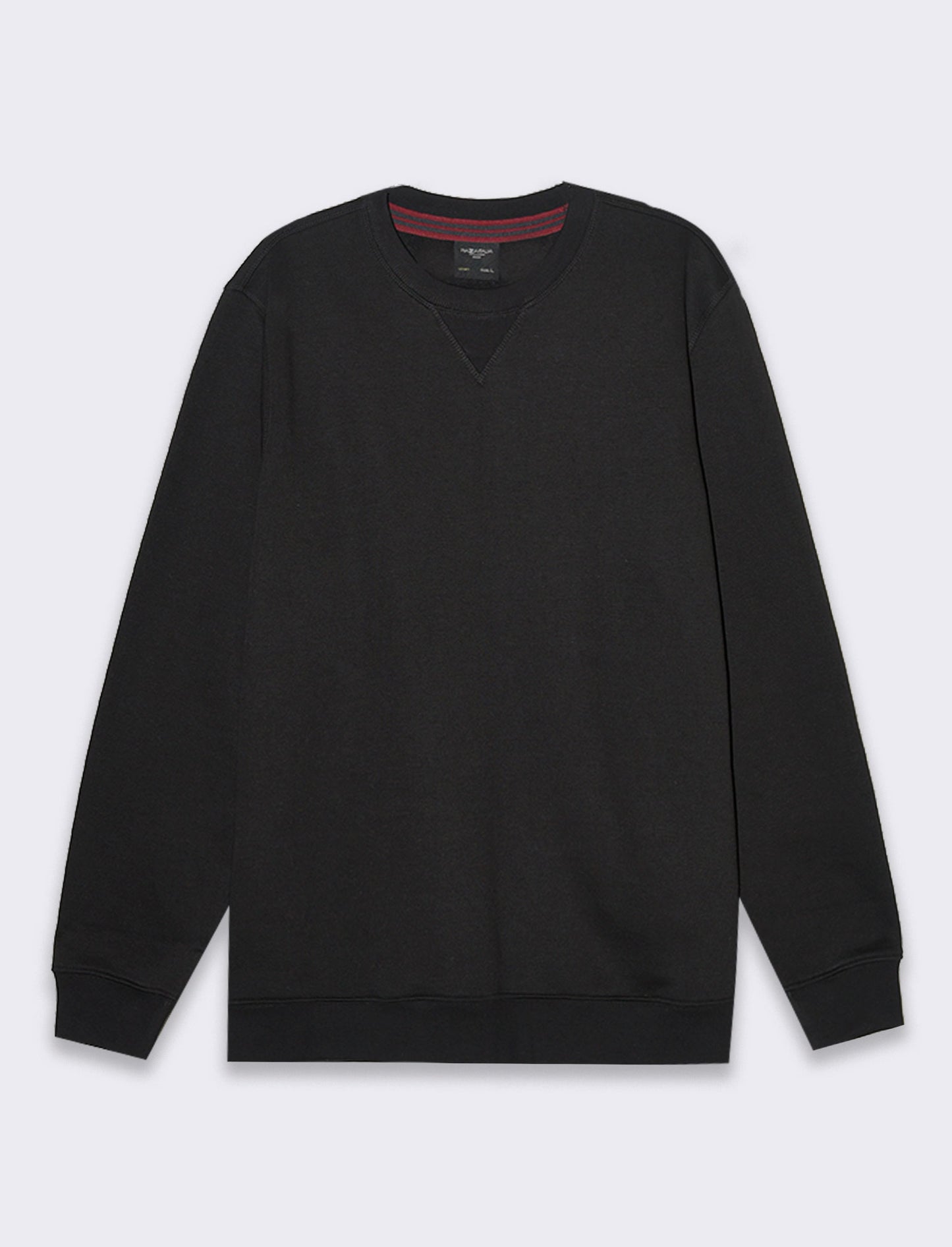 Felpa basic girocollo da uomo - Nero
