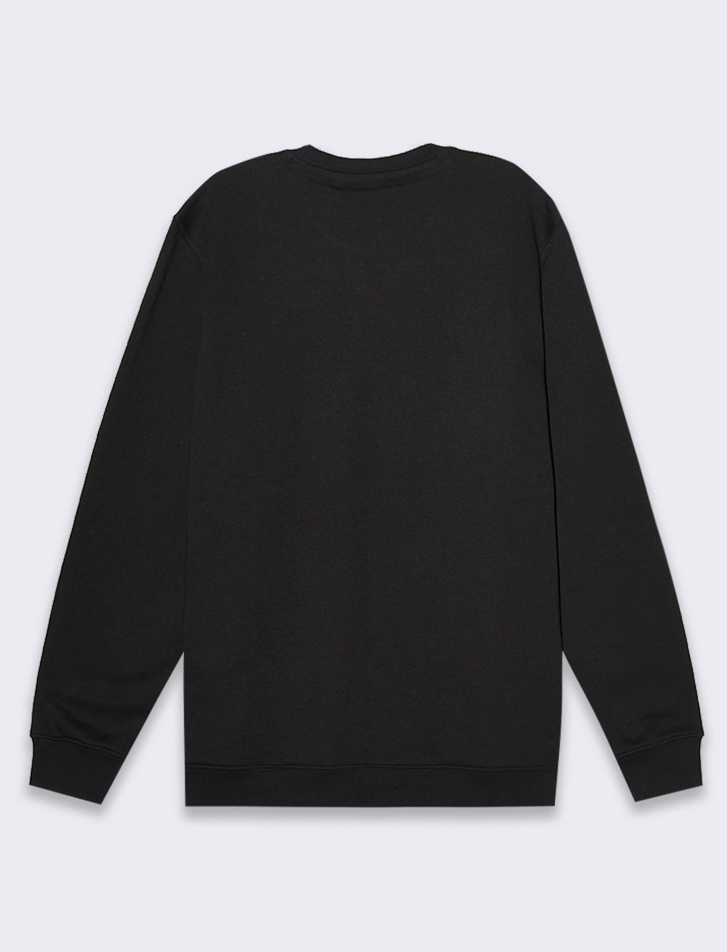 Felpa basic girocollo da uomo - Nero