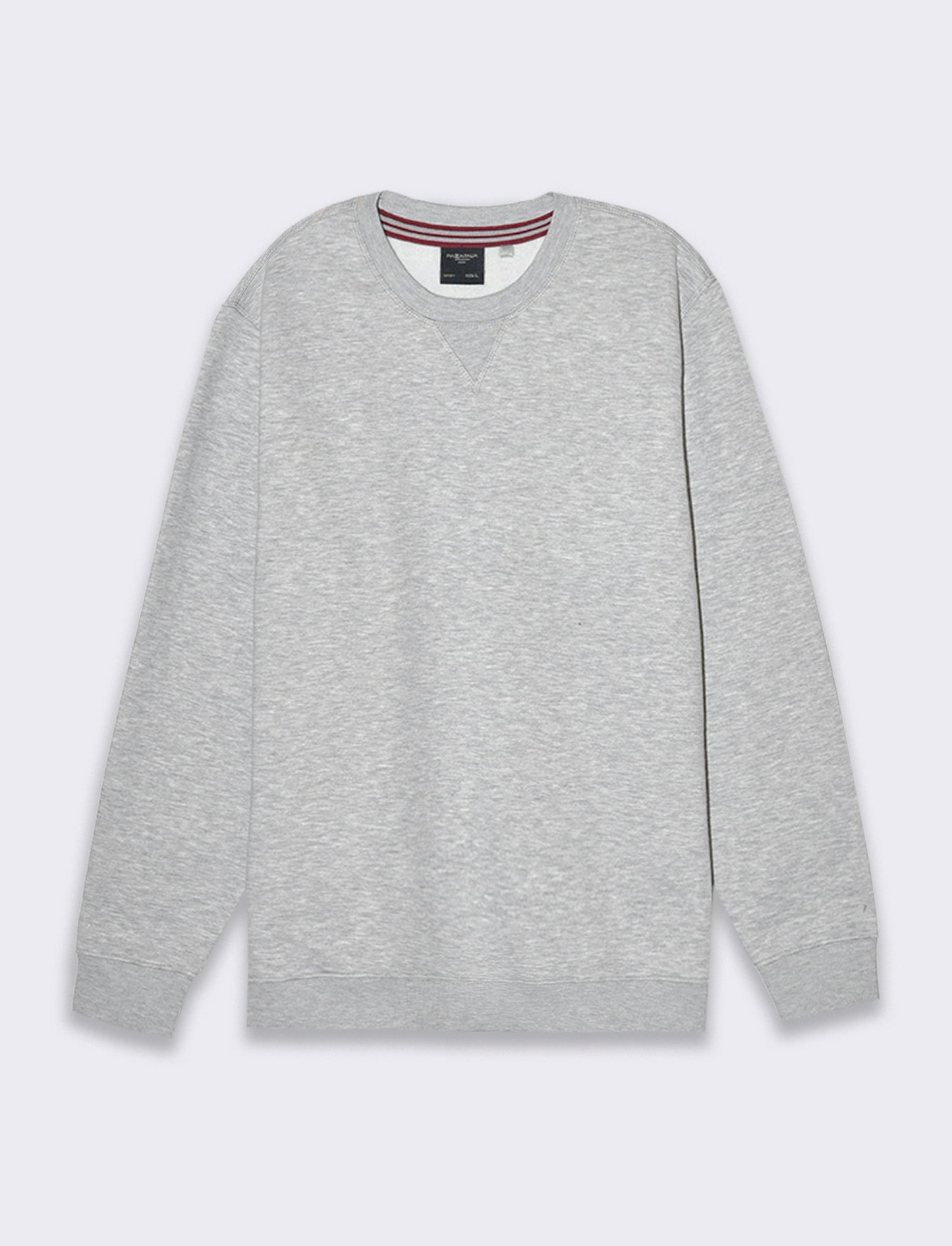 Felpa basic girocollo da uomo - Grigio mel.