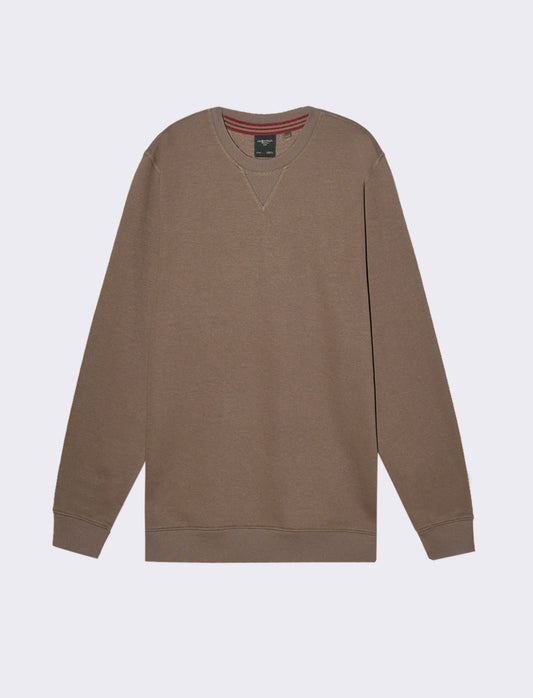 Felpa basic girocollo da uomo - Grigio fango