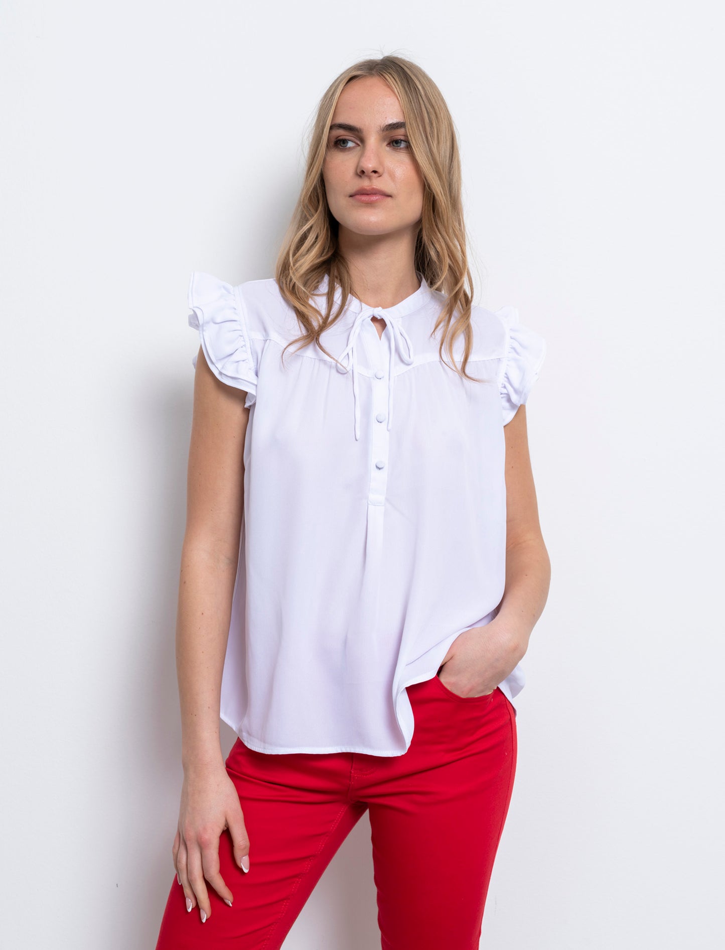 Woman's sleeveless cardigan - White