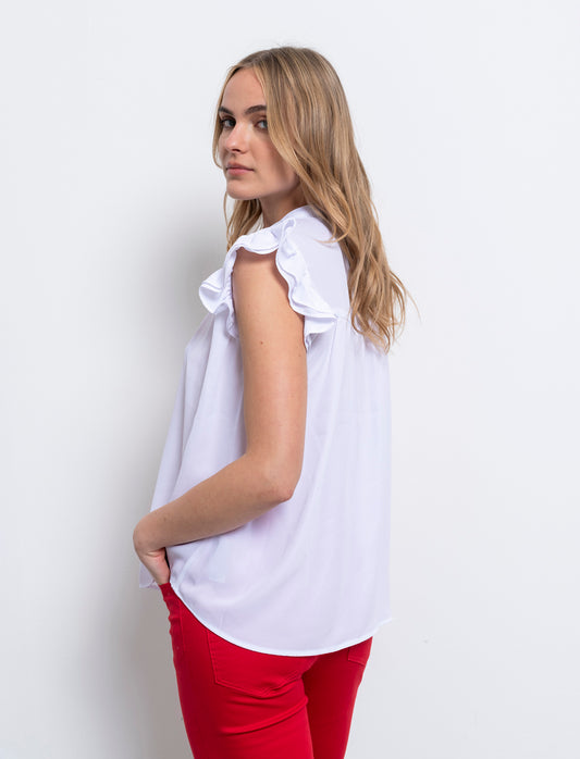 Woman's sleeveless cardigan - White