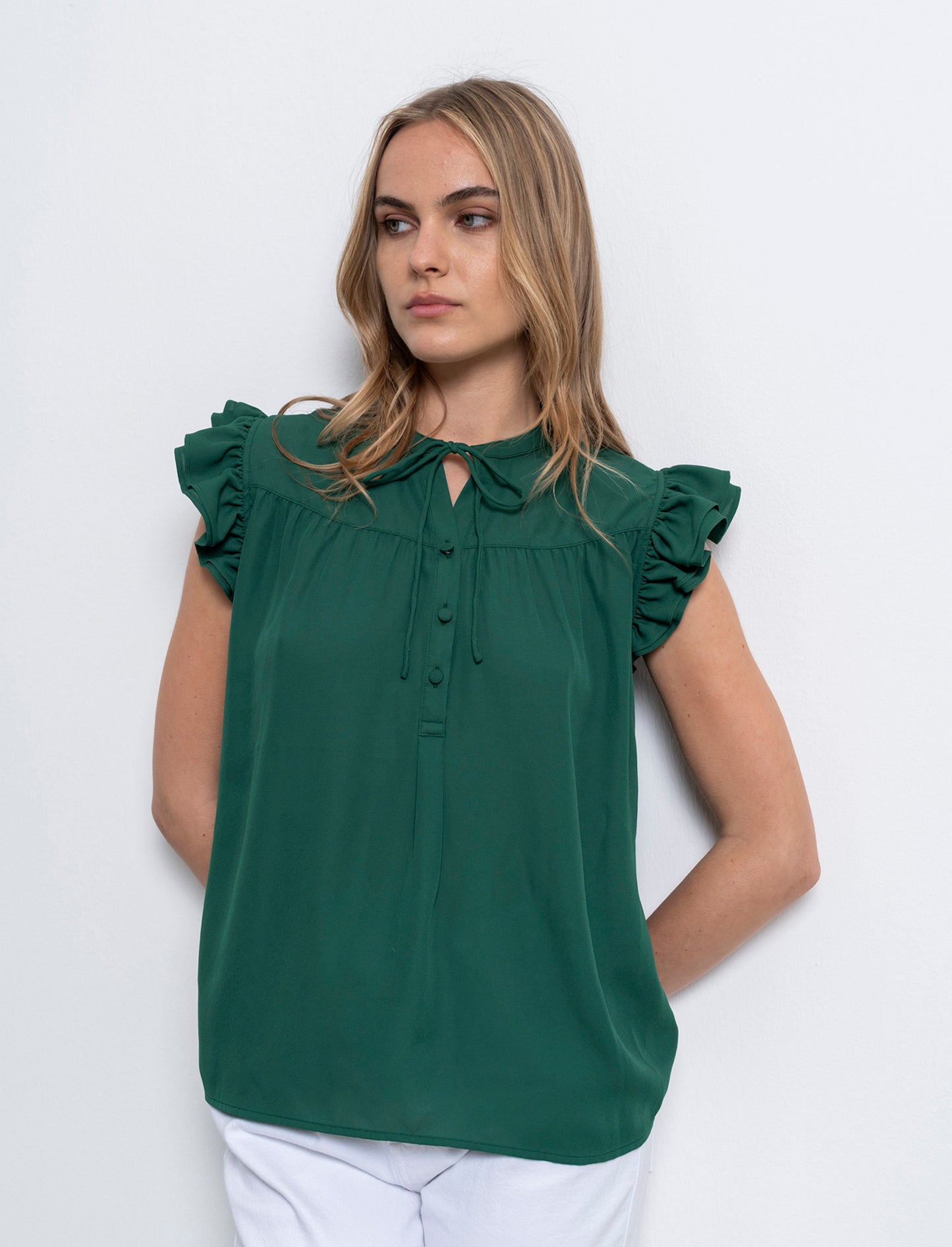 Woman's sleeveless cardigan - Green