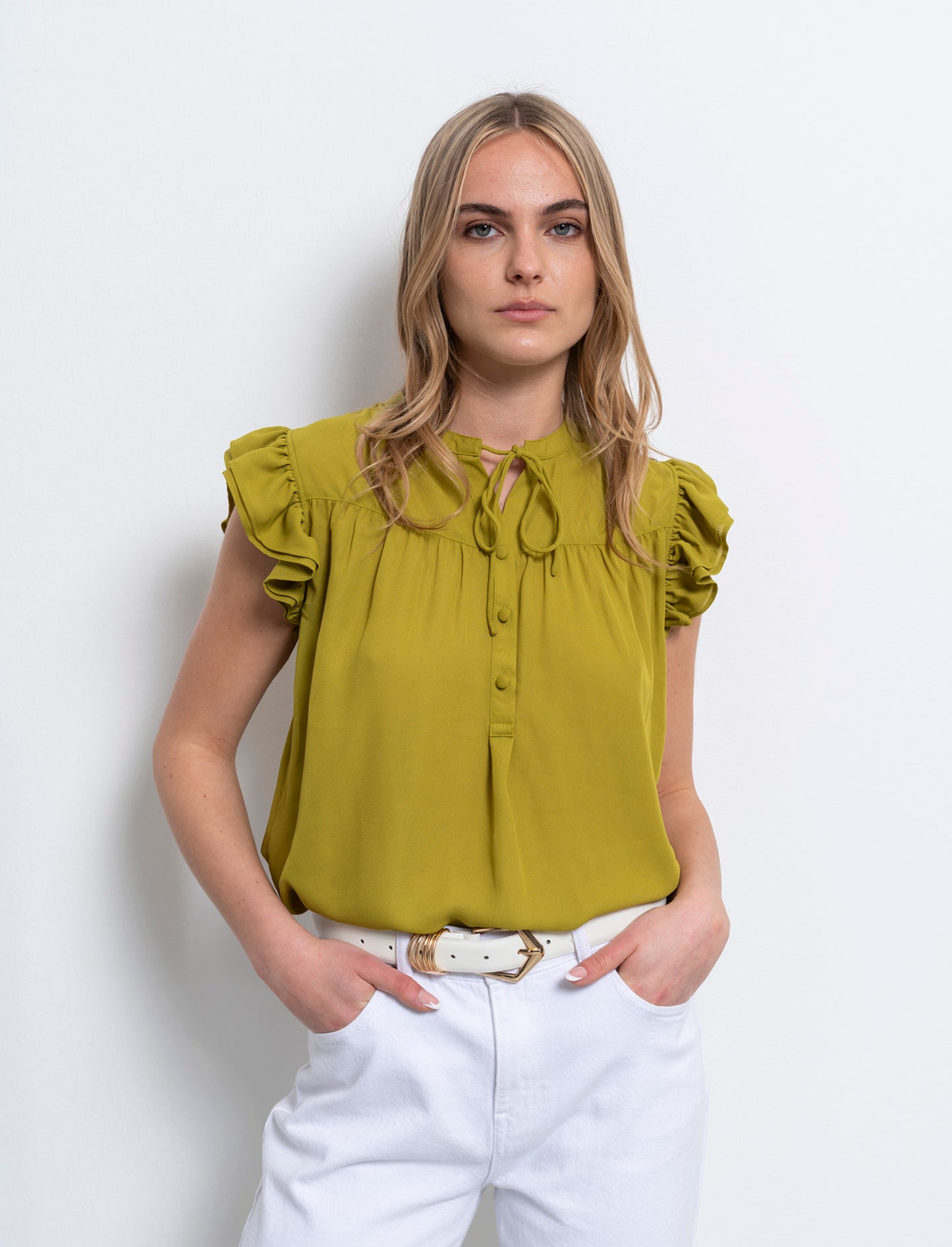 Casacca giromanica da donna - Verde pistacchio