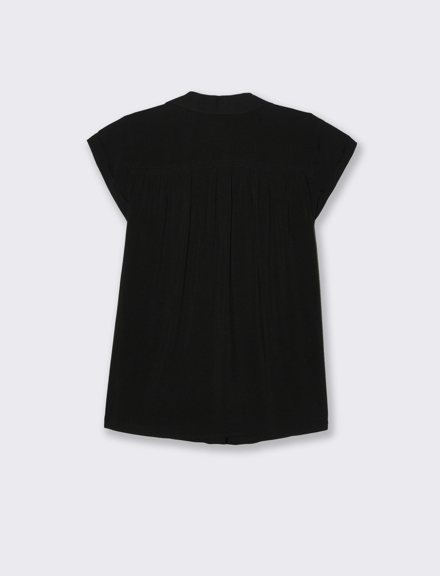 Casacca mezzamanica con scollo a V da donna - Nero