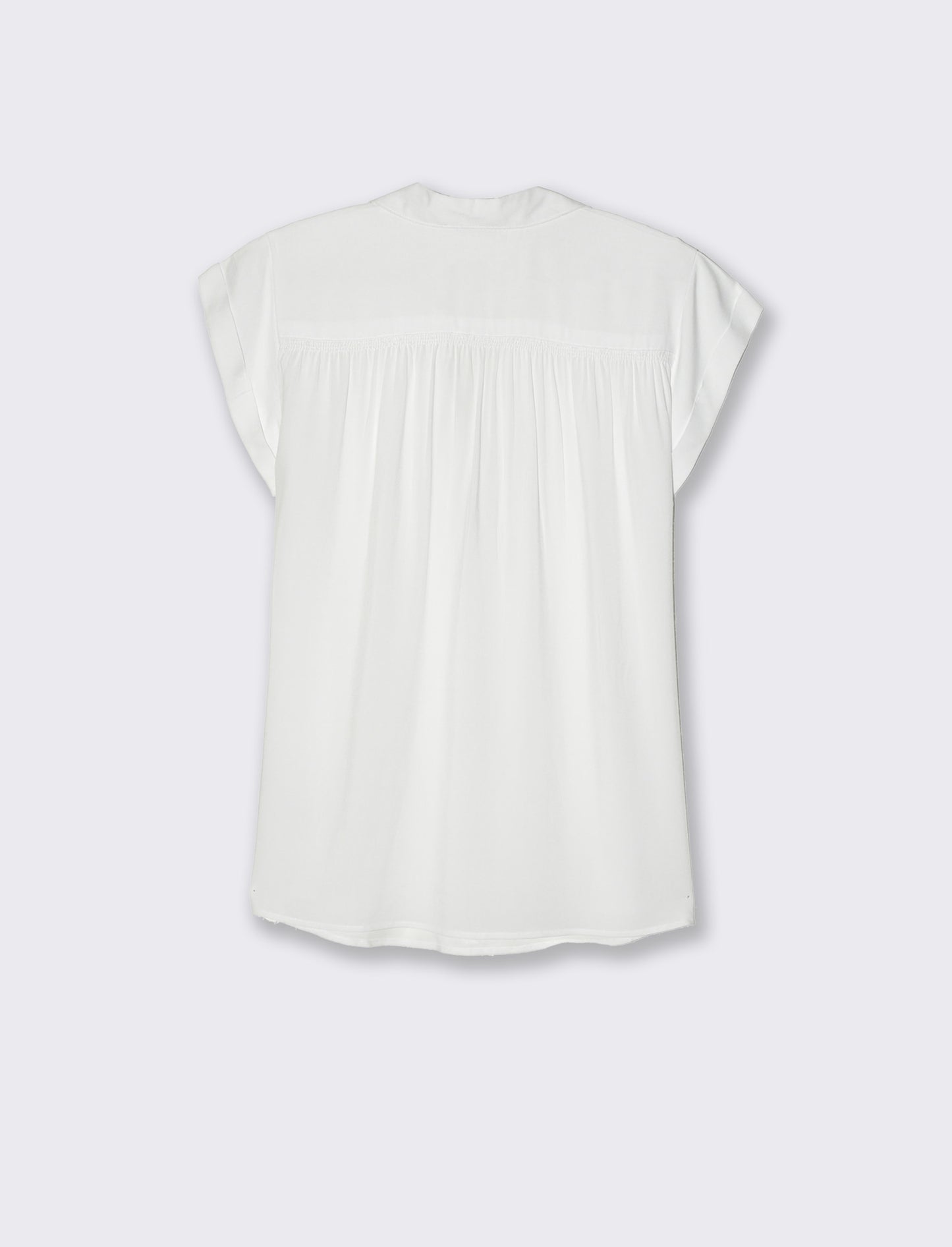 Casacca mezzamanica con scollo a V da donna - Bianco