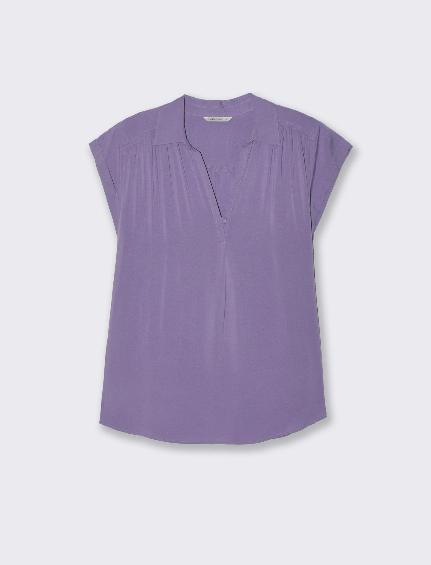 Woman's v-neck cascading top - Purple