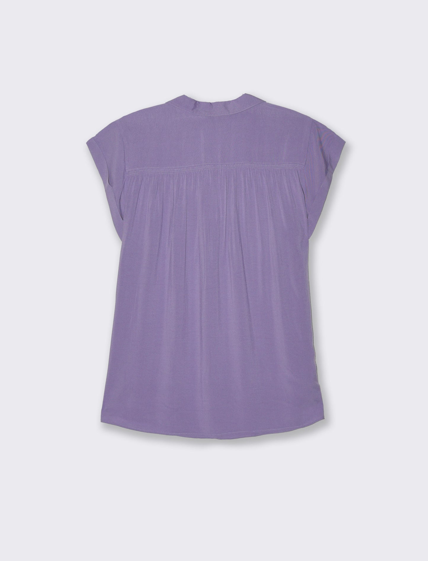 Woman's v-neck cascading top - Purple