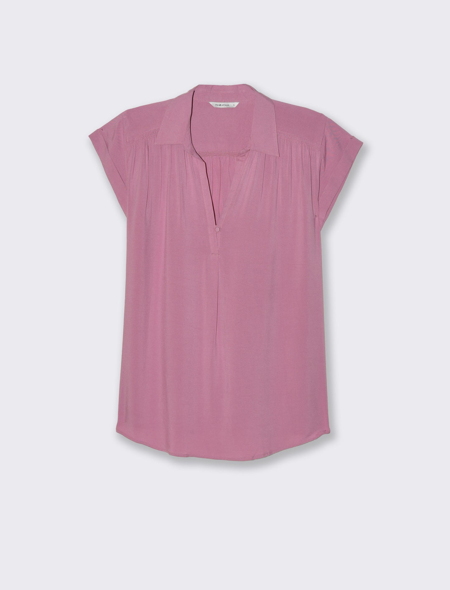 Casacca mezzamanica con scollo a V da donna - Rosa polvere