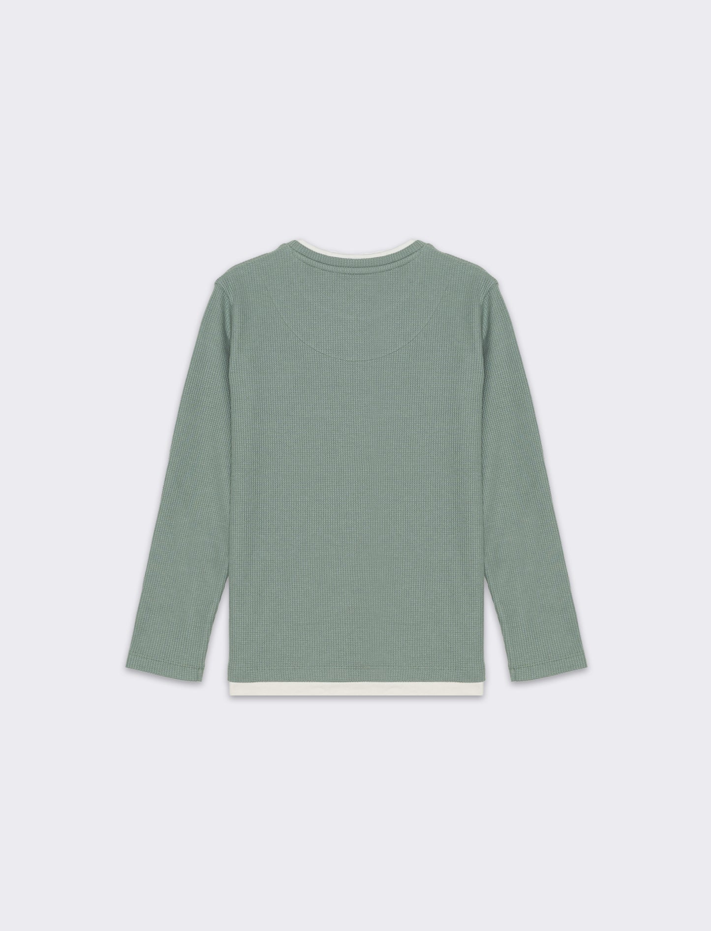 Maglia girocollo da bambino - Verde salvia
