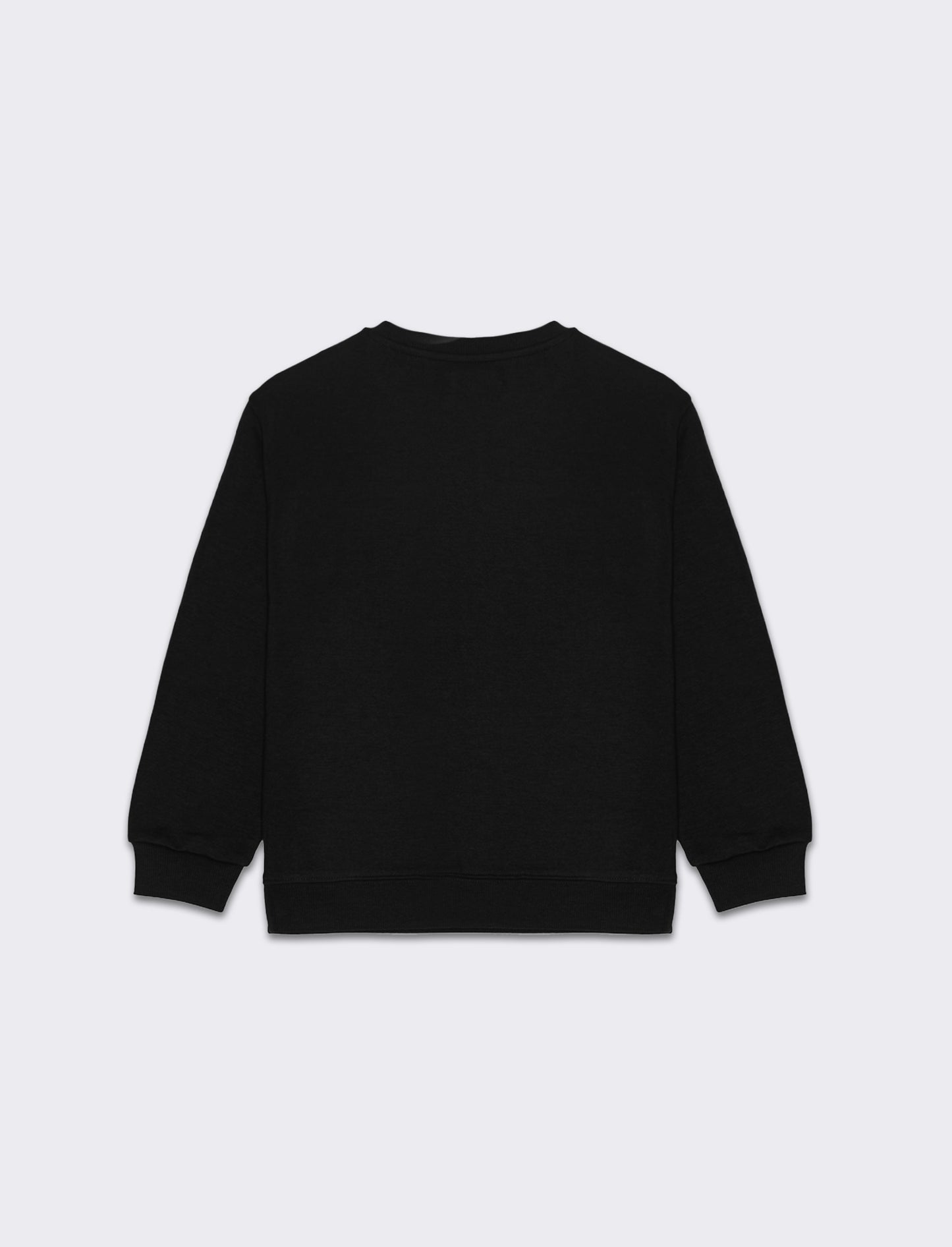 Felpa girocolo in cotone da bambino - Nero