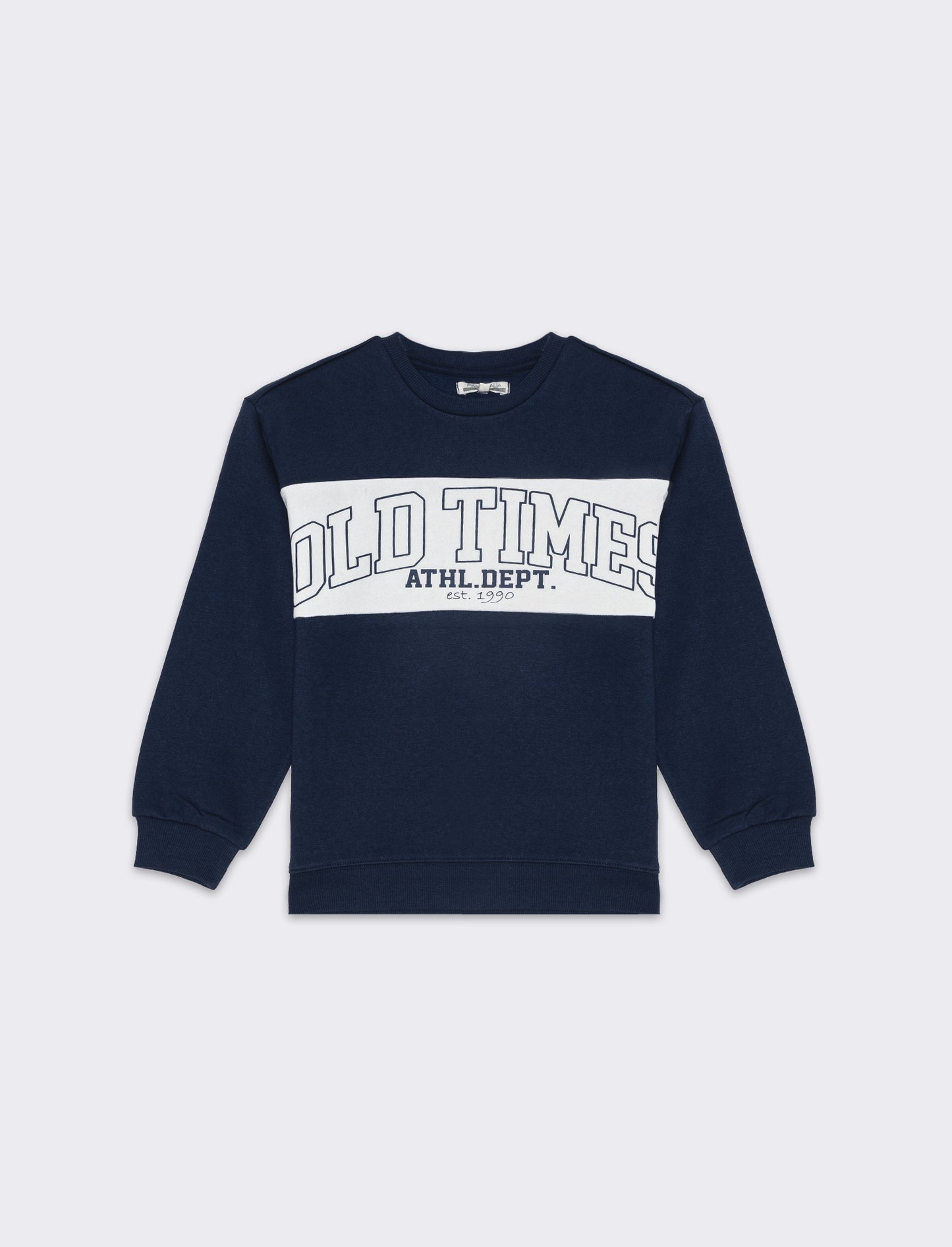 Felpa girocolo in cotone da bambino - Blu