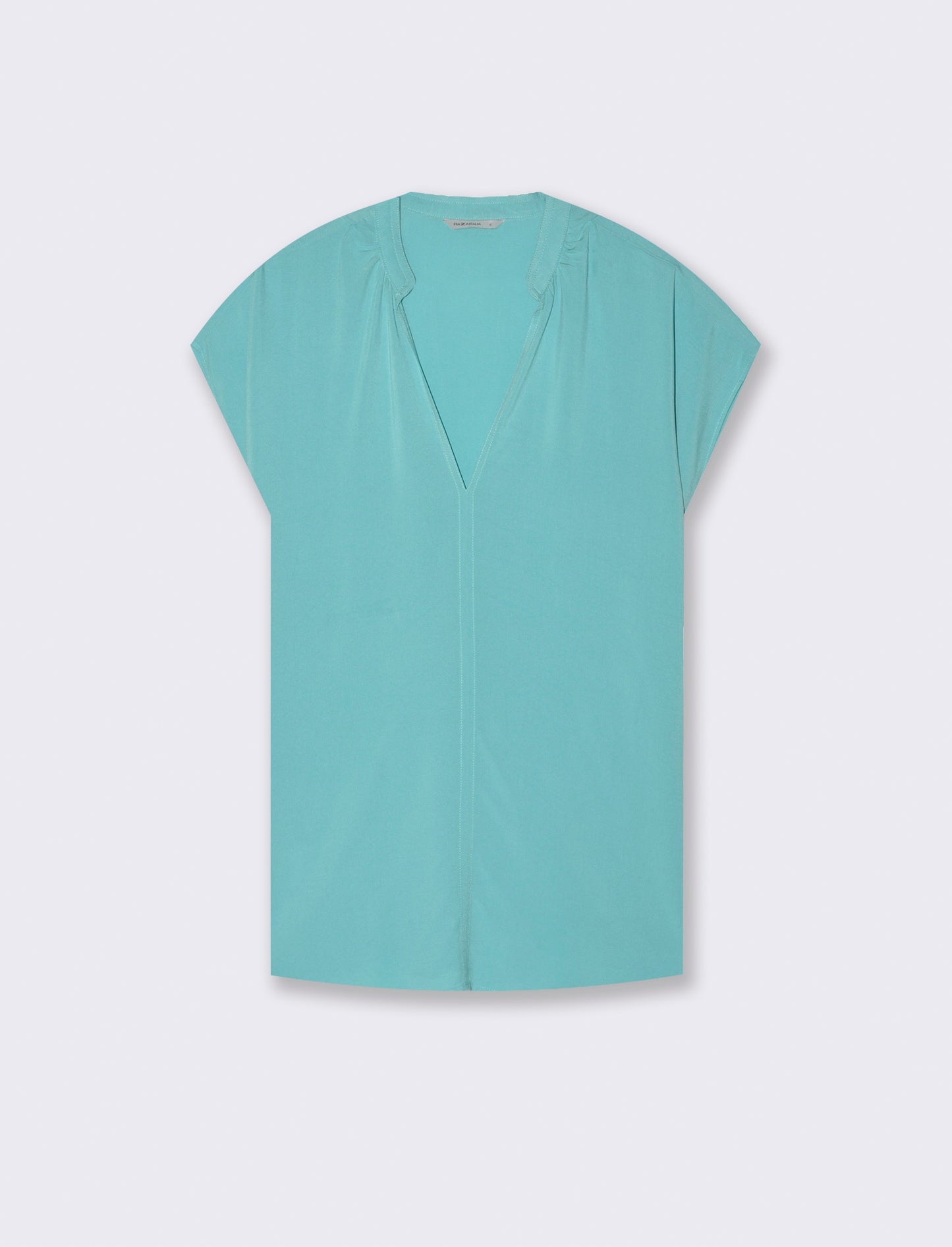 Casacca con scollo a v da donna - Turchese
