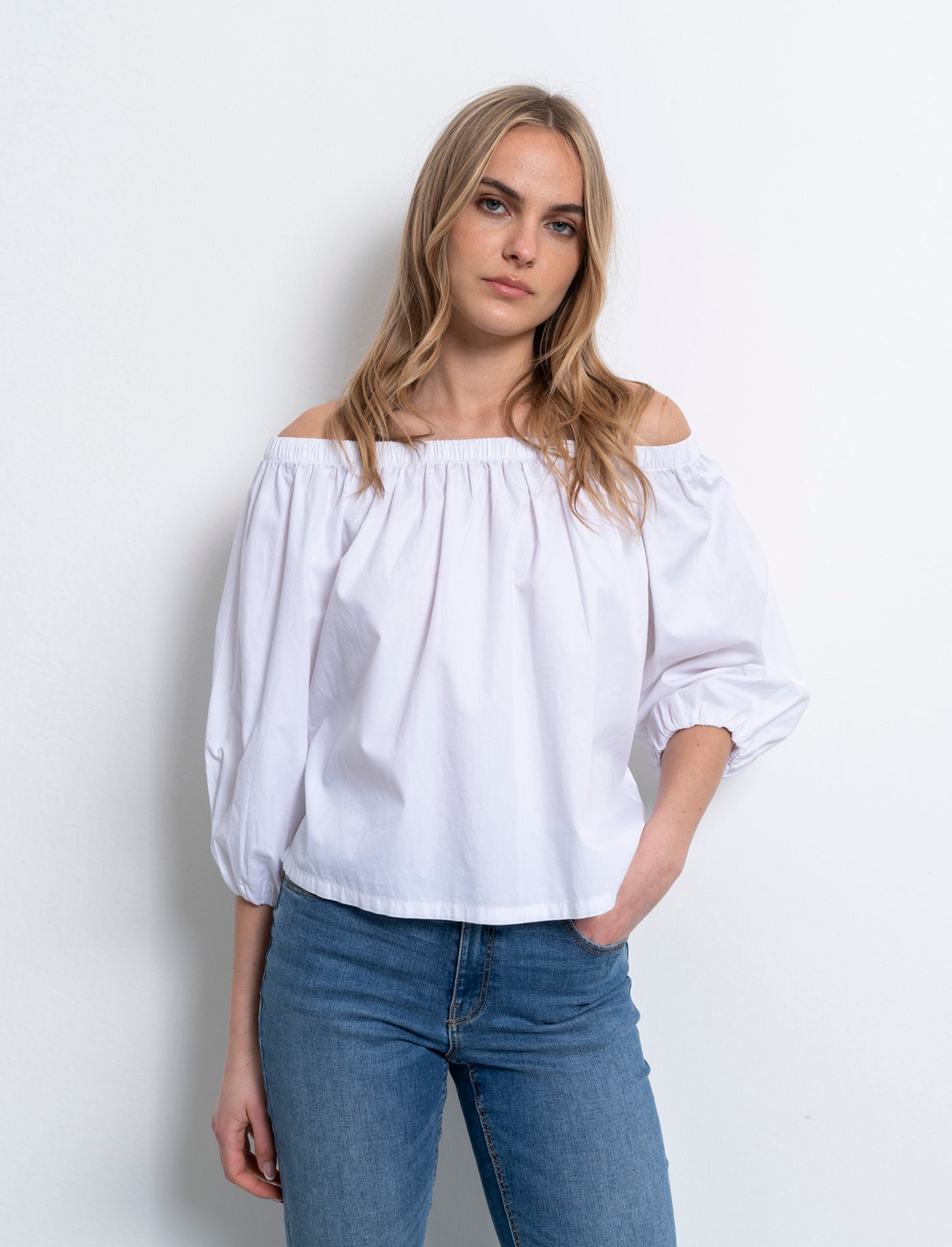 Casacca con manica a 3/4 da donna - Bianco