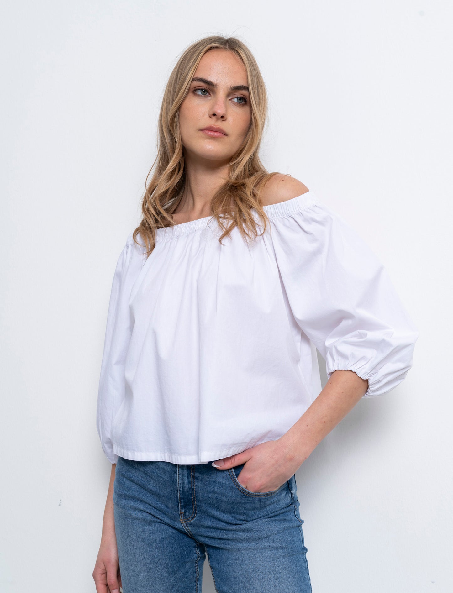Casacca con manica a 3/4 da donna - Bianco