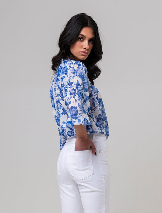 Woman's ruffled blouse for elegant style - 
