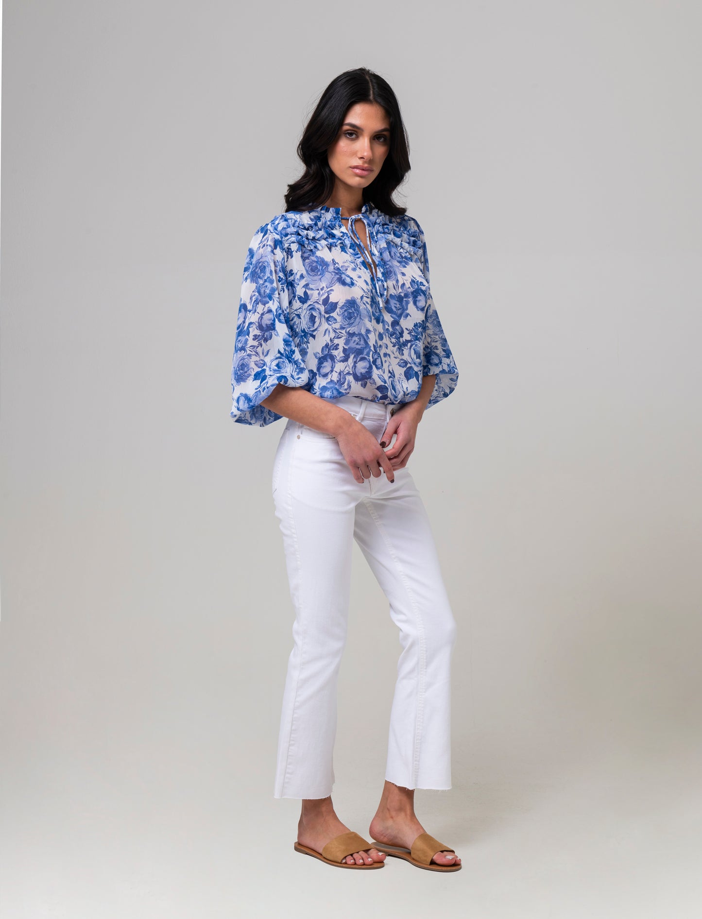 Woman's ruffled blouse for elegant style - 