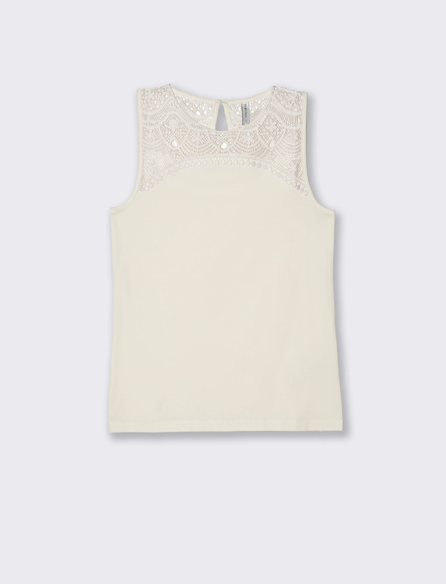 Top con pizzo da donna - Avorio