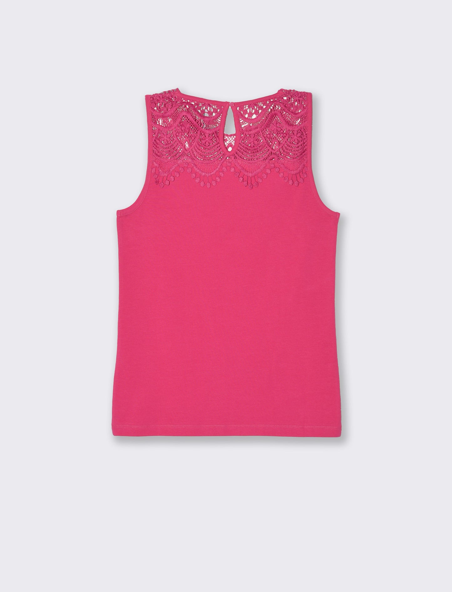 Top con pizzo da donna - Fuxia