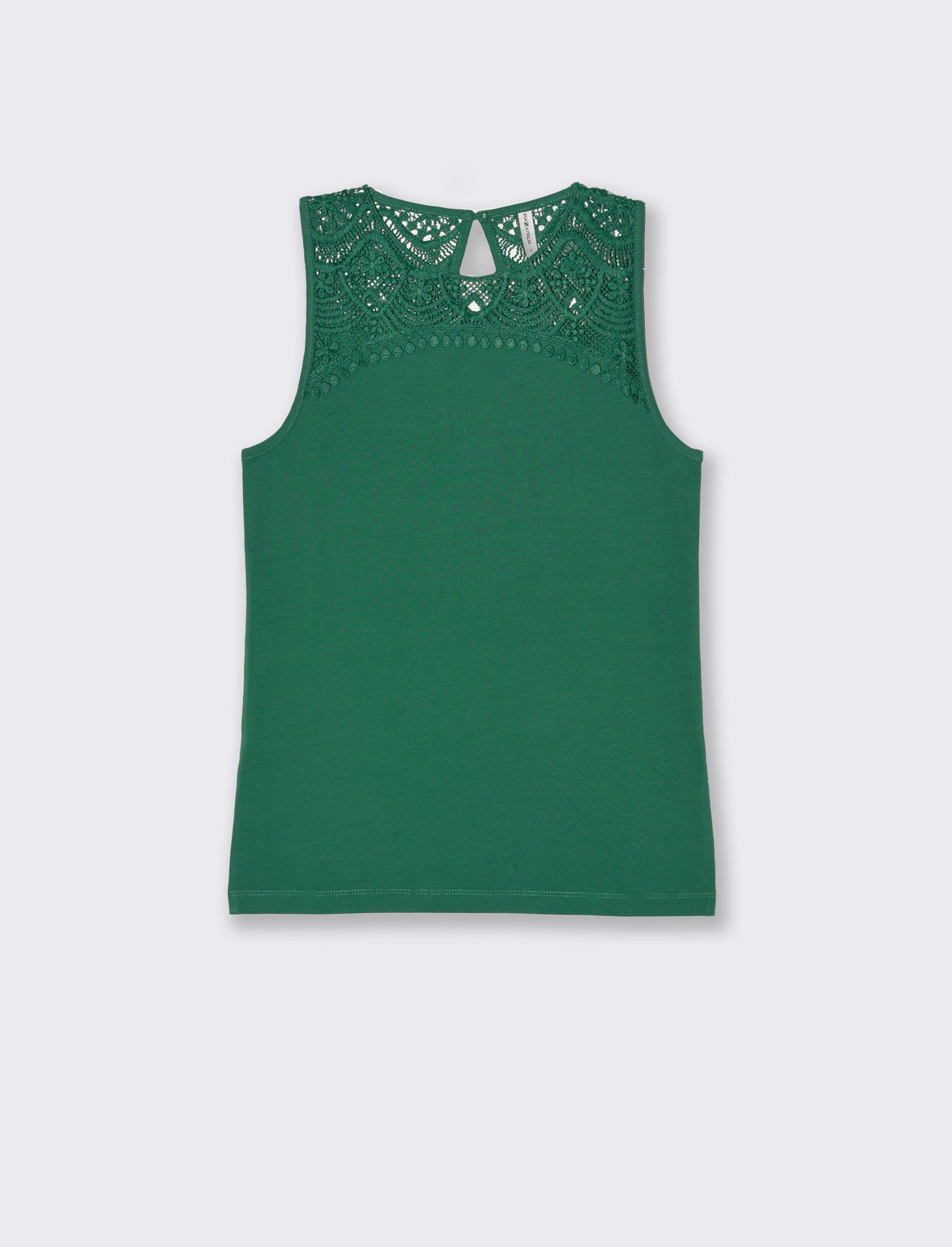 Top con pizzo da donna - Verde
