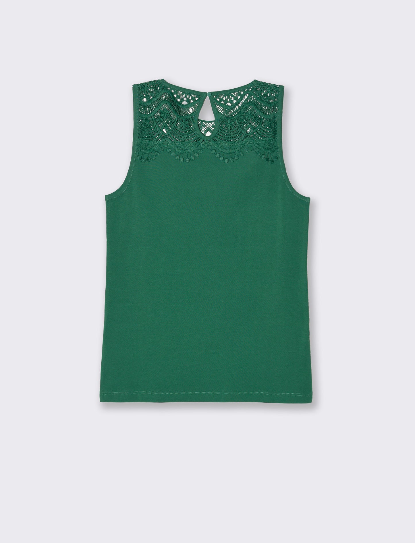 Top con pizzo da donna - Verde