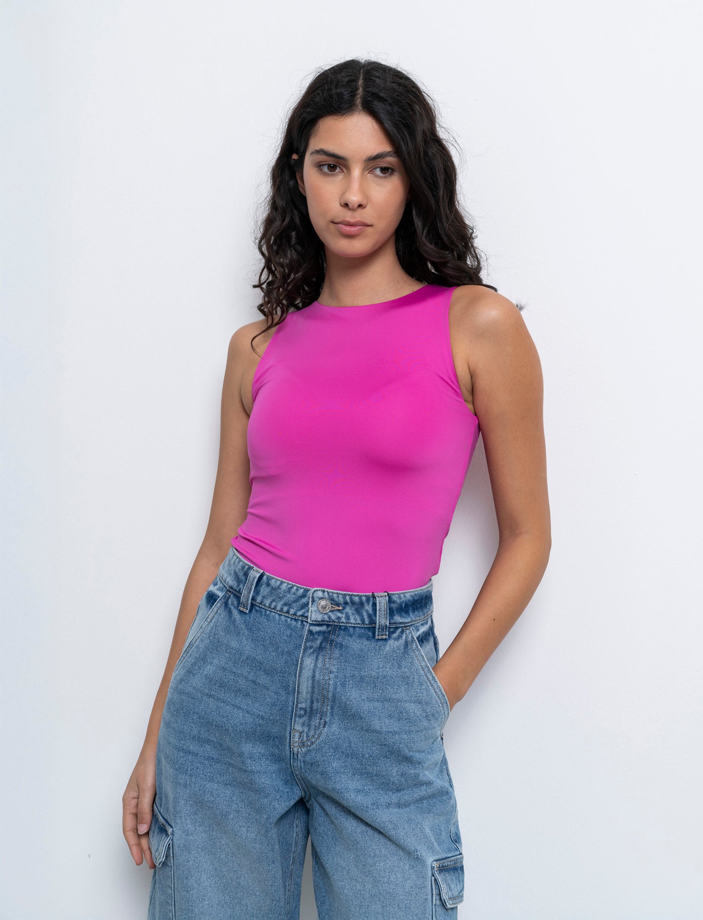 Body giromanica da donna - Fuxia