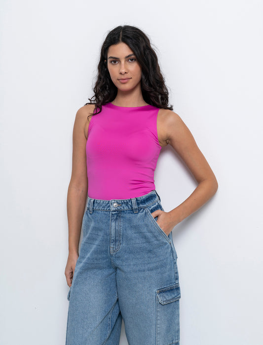 Body giromanica da donna - Fuxia