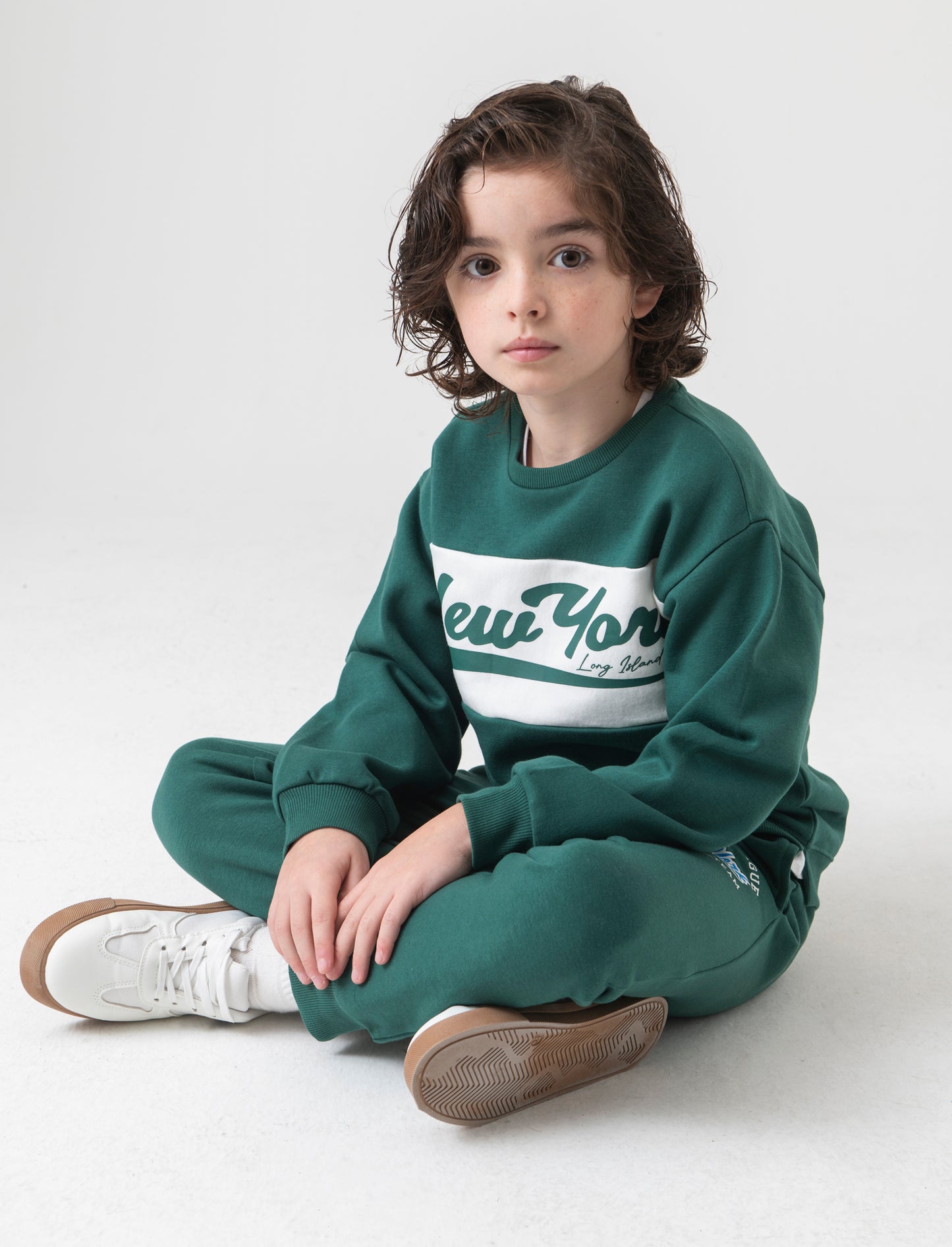 Pantaloni jogger con stampa da bambino - Verde