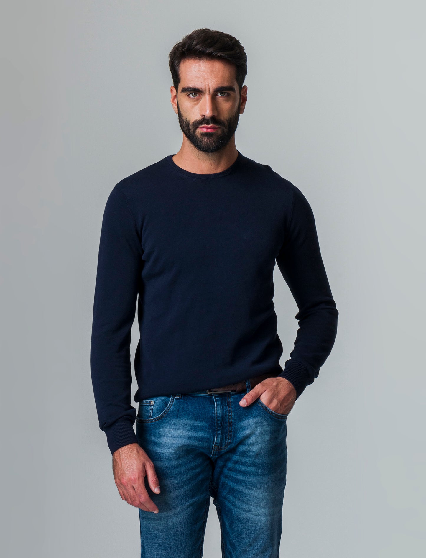 Man's basic cotton t-shirt - Blue