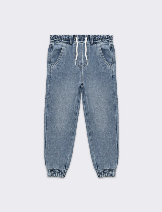 Jogger in denim da bambino - Denim chiaro