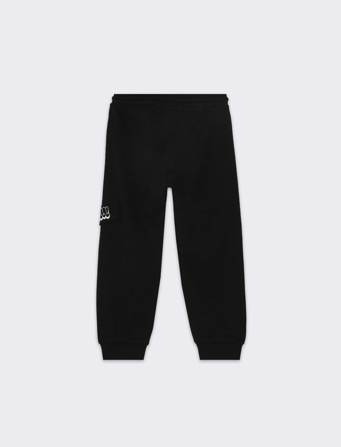 Jogger in felpa fiammata da bambino - Nero