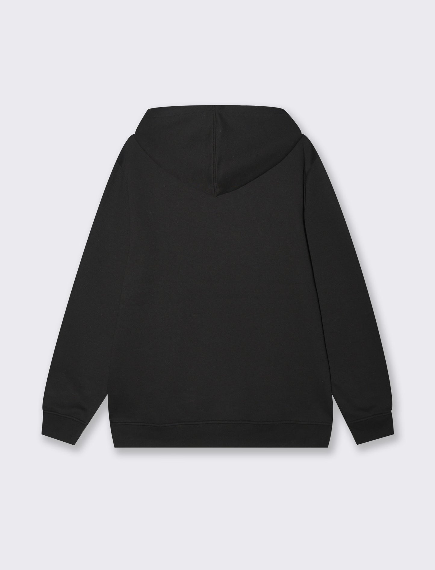 Felpa basic con cappuccio da uomo - Nero