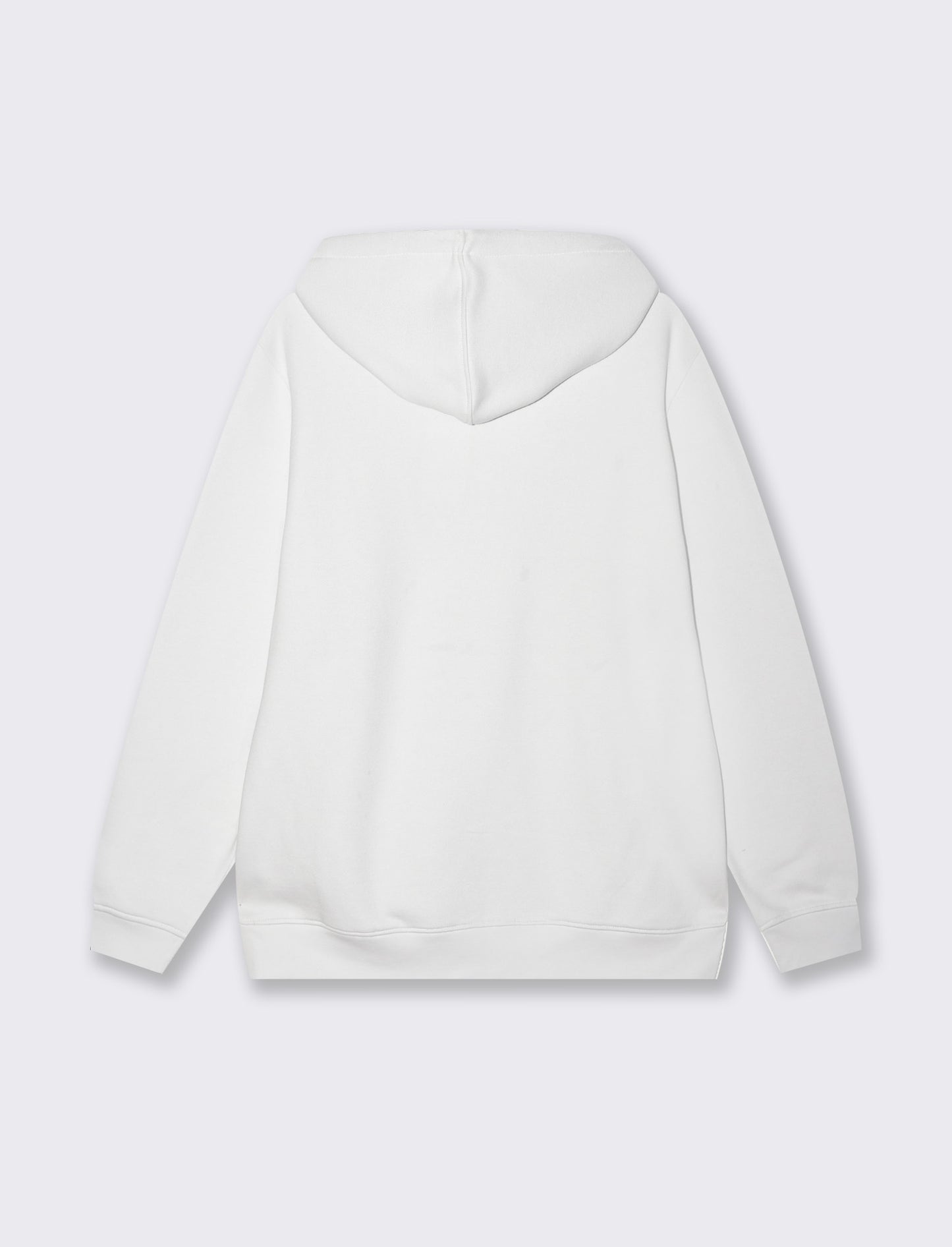 Felpa basic con cappuccio da uomo - Bianco