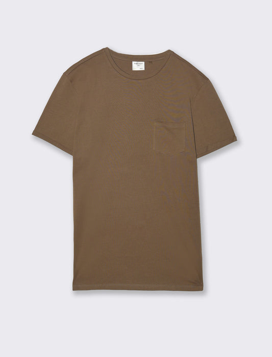 Man's basic pocket t-shirt for everyday wear - Grey
