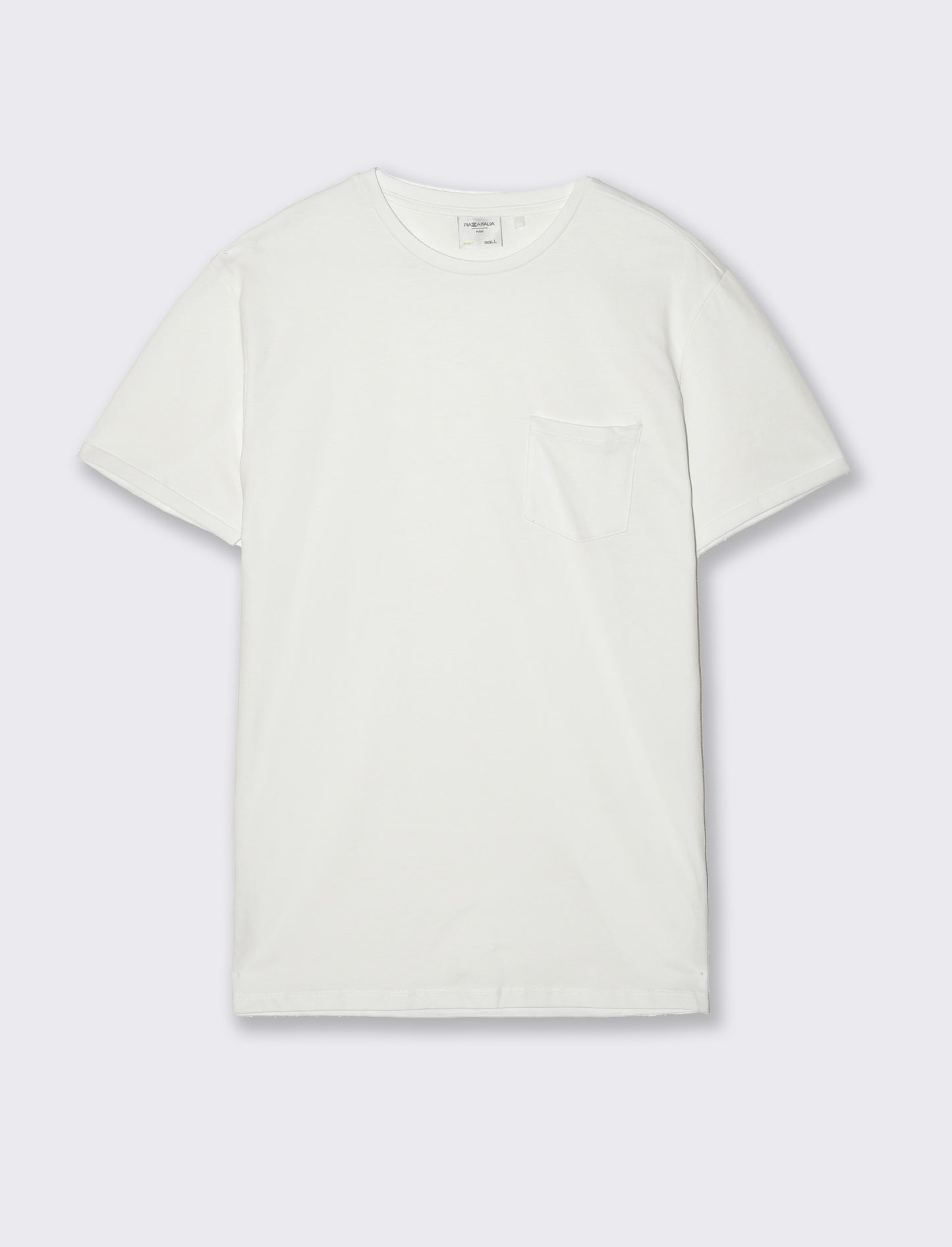 Man's basic pocket t-shirt for everyday wear - White