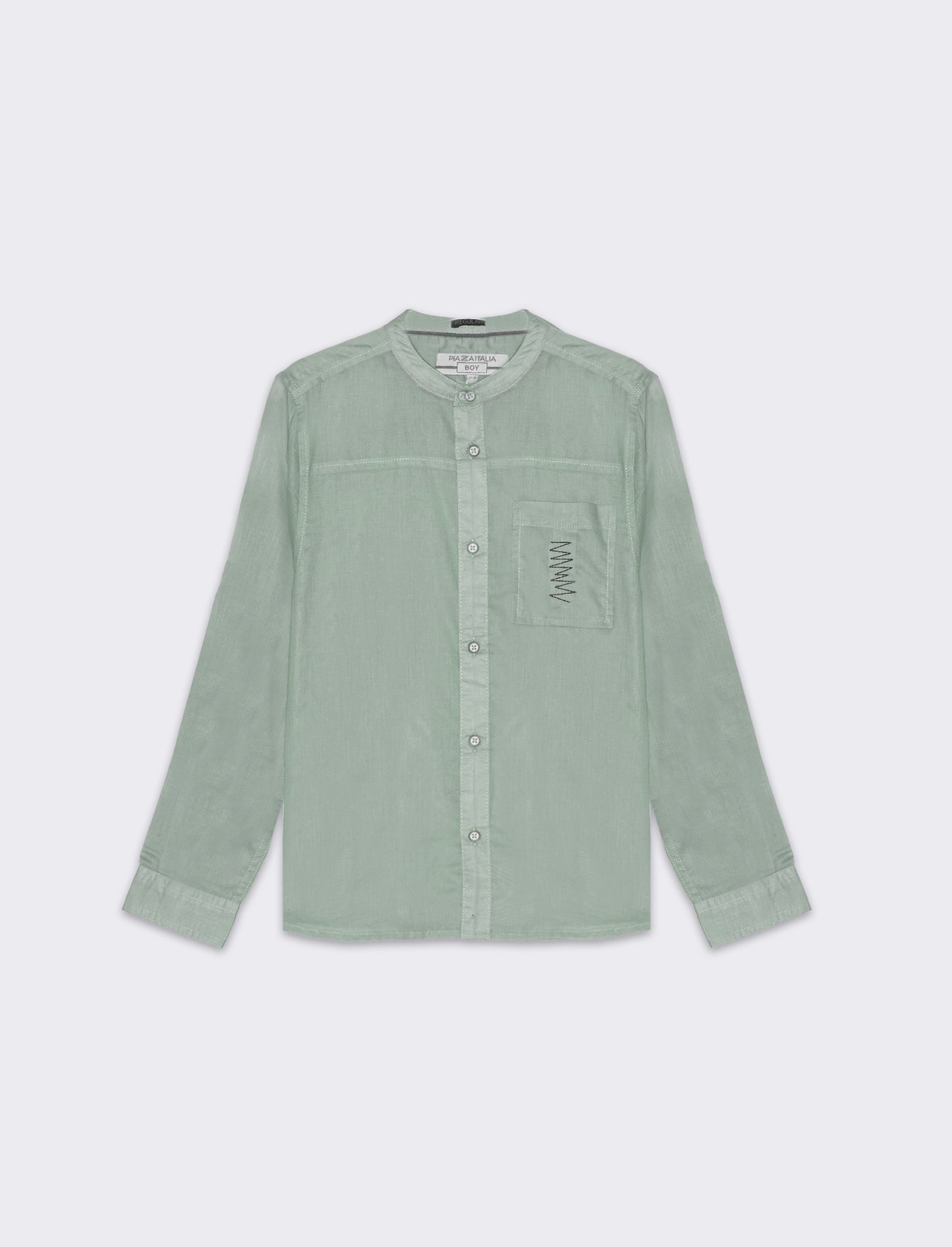 Camicia con taschino da bambino - Verde salvia