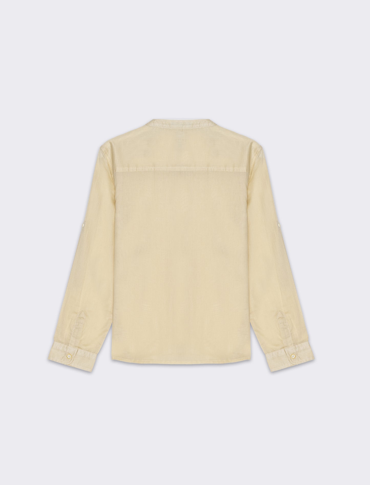 Camicia con taschino da bambino - Beige