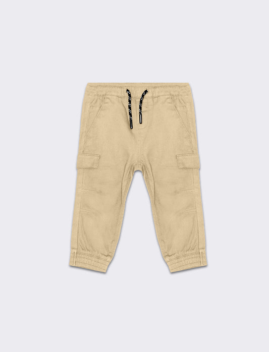 Pantalone con tasconi da neonato - Beige