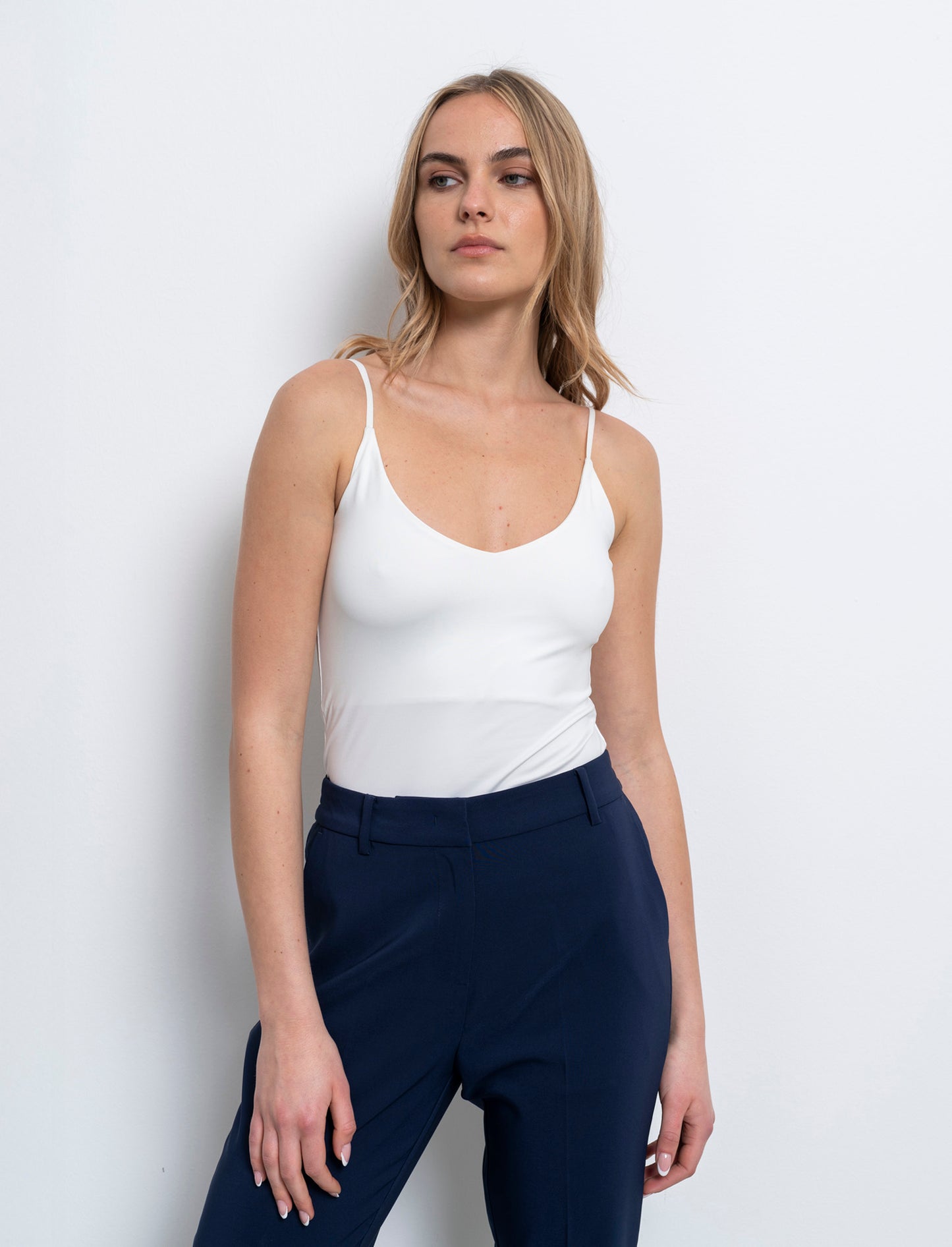 Top basico da donna - Bianco latte