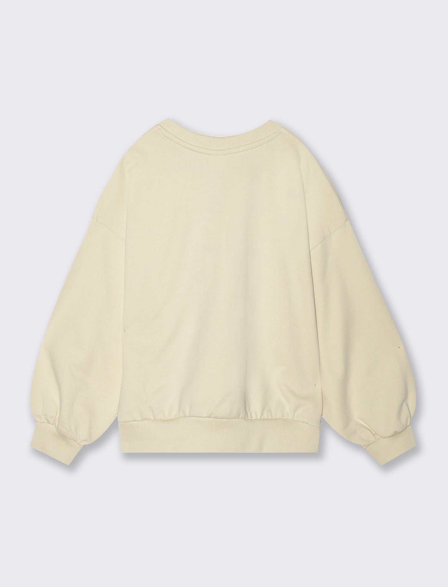 Felpa girocollo da bambina - Beige