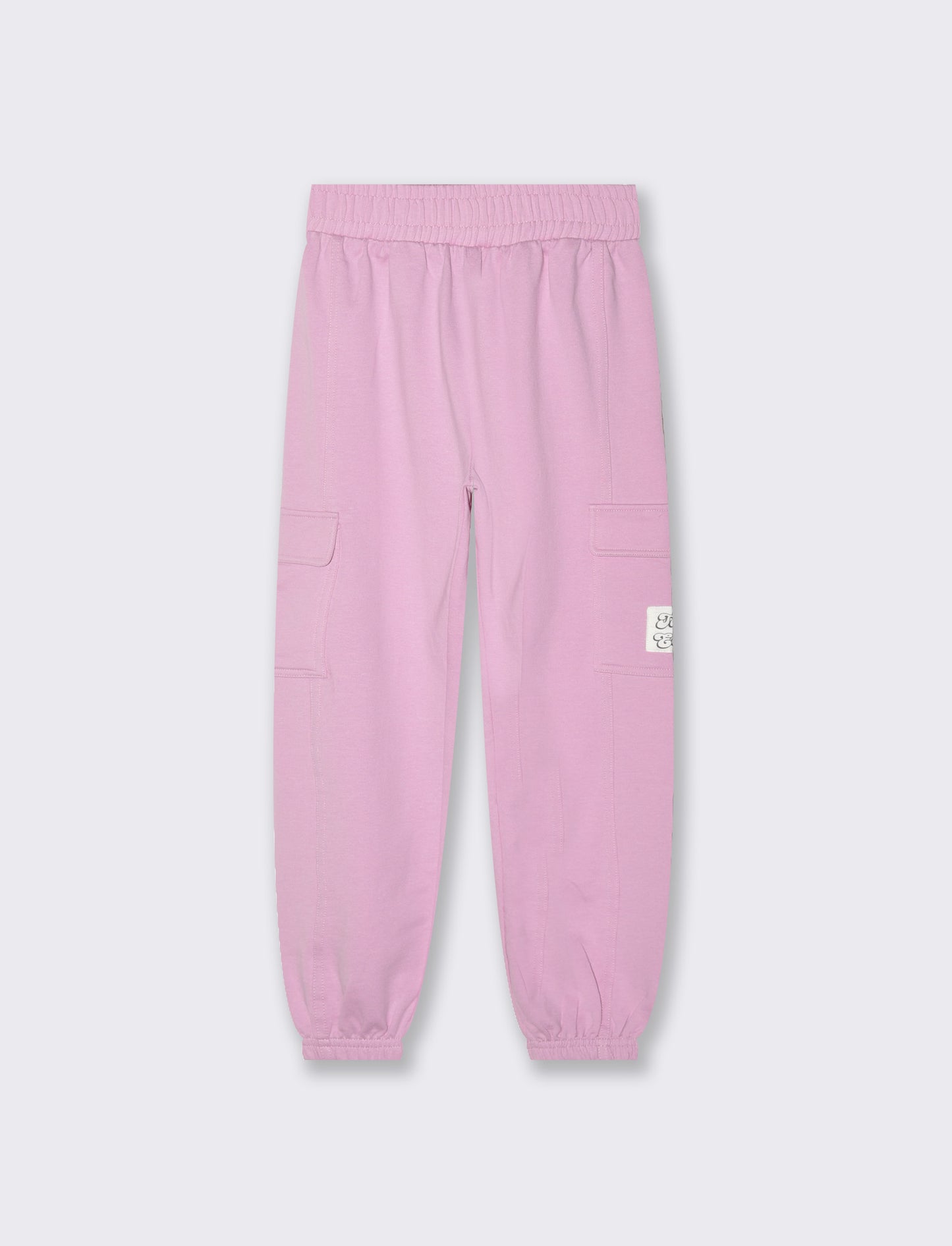 Jogger con tasconi in french terry da bambina - Rosa