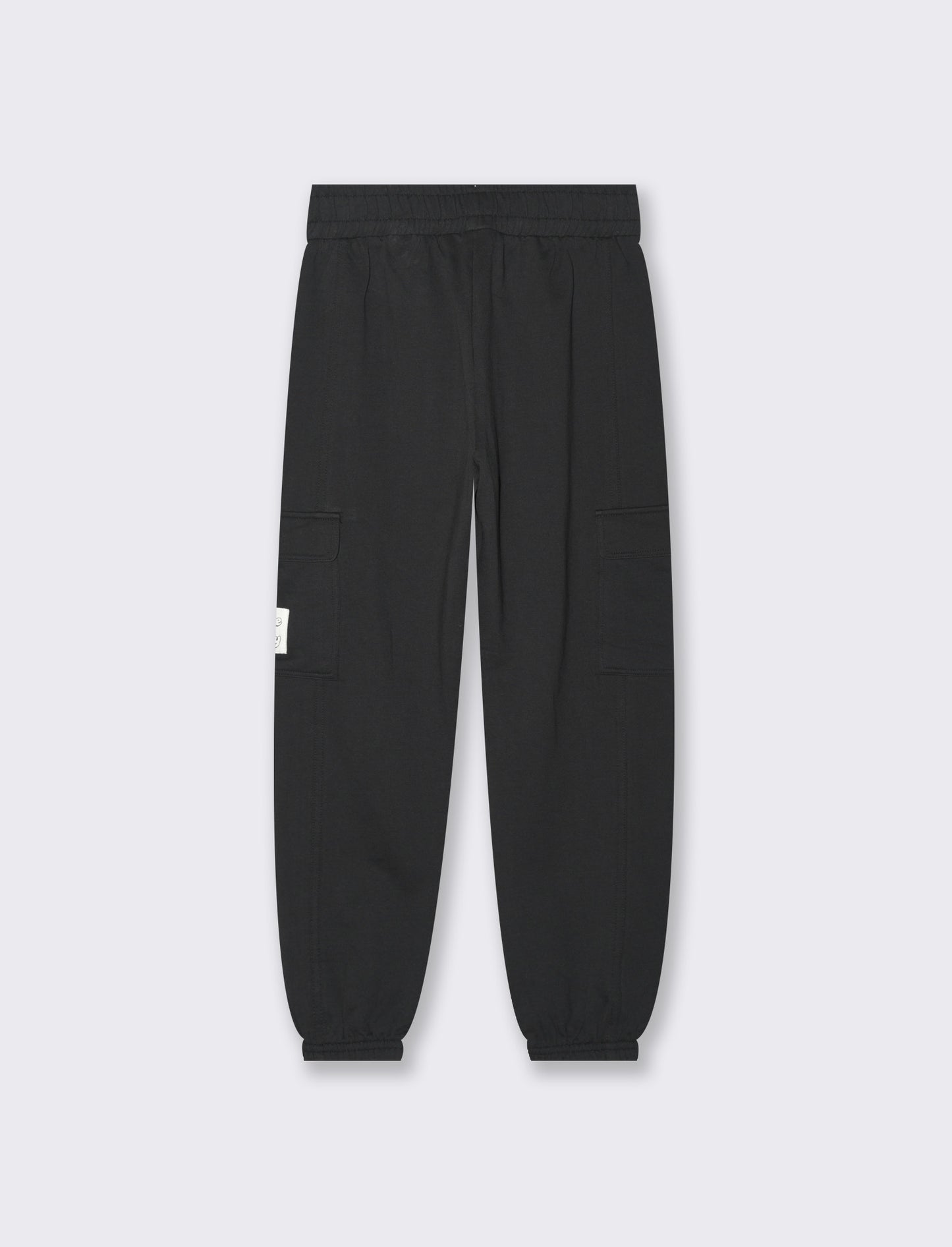 Jogger con tasconi in french terry da bambina - Nero