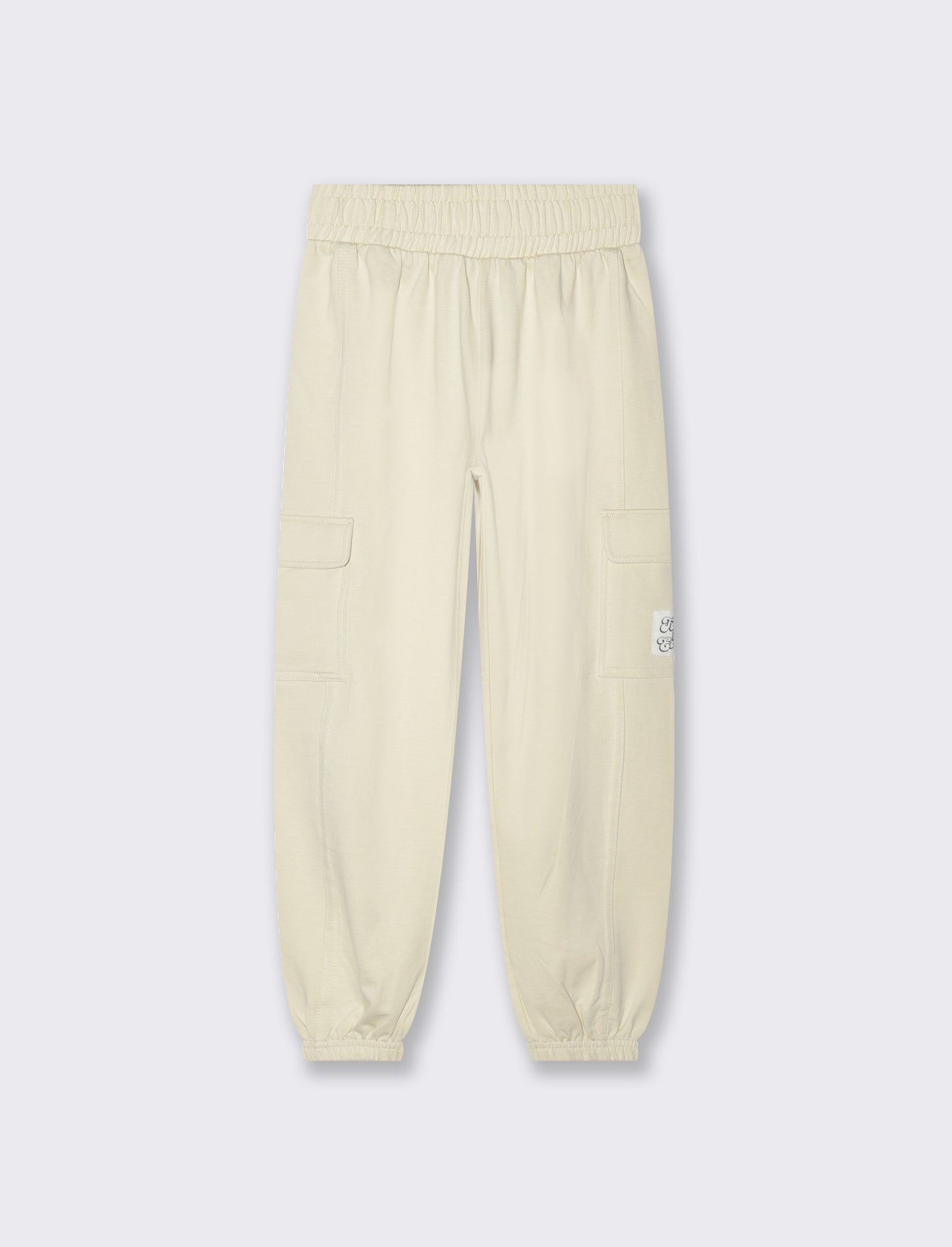 Jogger con tasconi in french terry da bambina - Beige