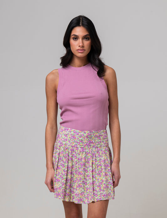 Top in maglia da donna - Rosa polvere