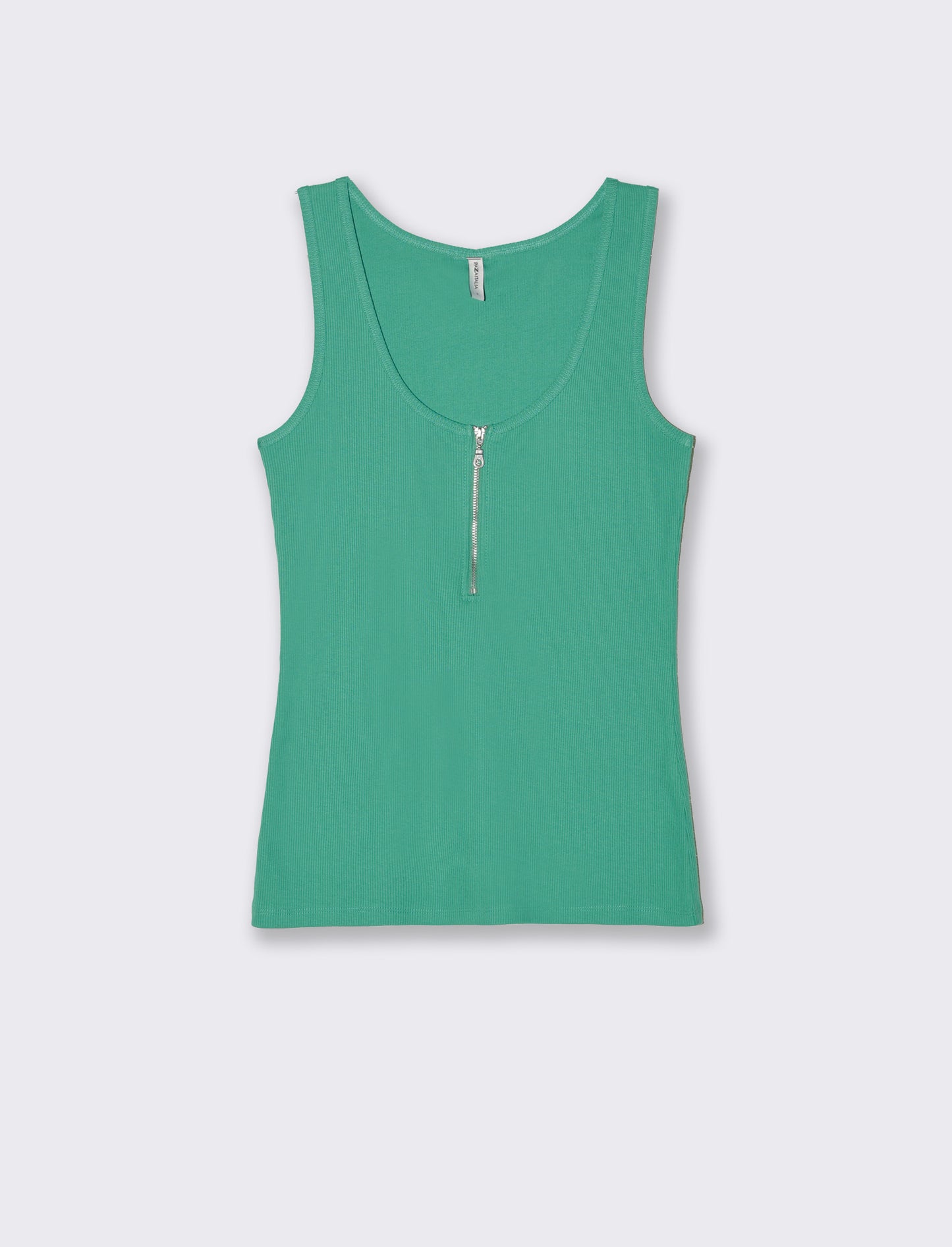 Top con zip da donna - Verde smeraldo