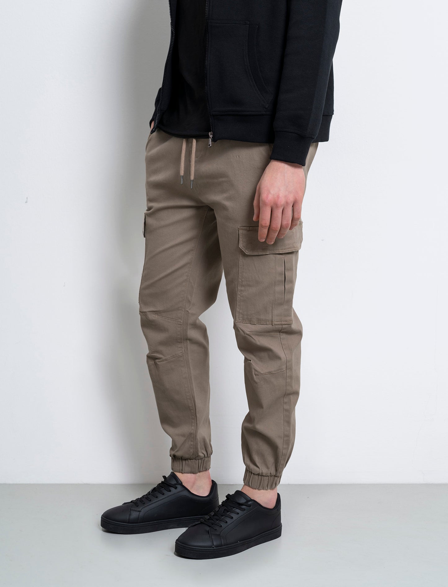 Pantaloni cargo slim fit da uomo - Grigio tortora