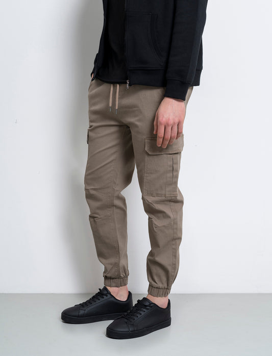 Man's slim fit cargo pants - Grey